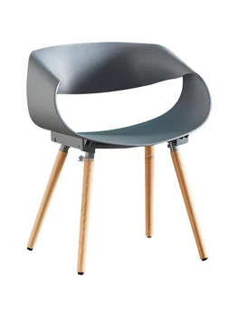 Модерен минималистичен домашен стол, пластмасова скандинавски окото, червено с облегалка, стол за почивка, работно бюро, стол за преговори