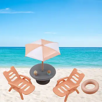 Миниатюрни плажна декорация Мини-чадър за тераси, украса на двора