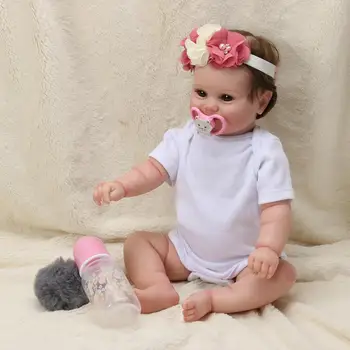 50 см реалистична кукла-момиче, моющаяся 3D кукла за фотография, готова за бременност, сутрин обучение, еластична дъвка за детски подаръци
