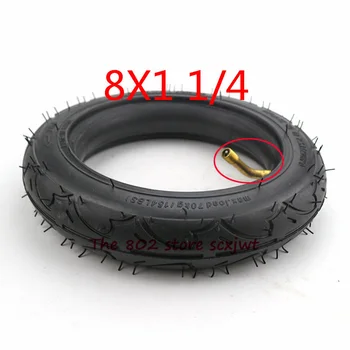8-инчов гума 8X1 1/4 вътрешна и външна гума за скутер 8 * 1 1/4 тръбна гума дължината на пара С Извит Капак, Подходящи За електрически / газови Гуми за скутер