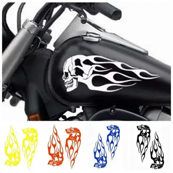 2 бр. Стикери с орнаменти за мотоциклети, 3D Стикери за резервоара Стикер за декорация на шлем, Креативни аксесоари за изменение на мотоциклети