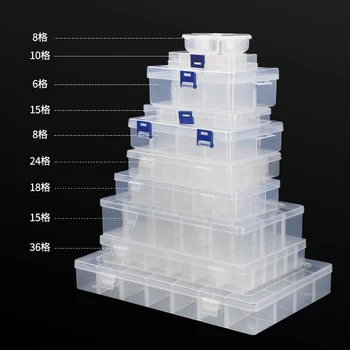 кутия за съхранение на детайли Прозрачен пластмасов Решетчатая скоростна Кутия за аксесоари Класификация Решетчатая Кутия за малки части Свалящ се