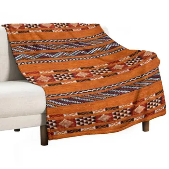 Оранжевото винтажное покривалото от марокански модел, покривки за мека мебел, Уважаеми одеало каре, Пухкави, меки завивки, продукти от първа необходимост за стая в общежитието