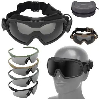 Външни Тактически Защитни Очила За Предотвратяване На Пръски, Прах Военни Тактически Очила Взривозащитени Мотоциклетни Очила За Ски Екскурзия Аксесоари