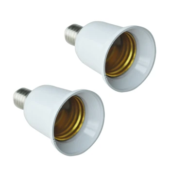 2X удължителен кабел за led крушки CFL с цокъл от E14 до E27
