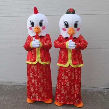 Китайски Коледен Костюм талисман готвачи от пилешко месо-петел за възрастни размер, талисман костюм, Коледни костюми за cosplay, облечи за Хелоуин