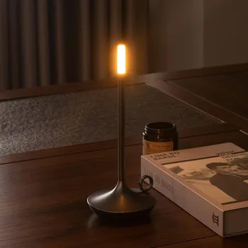 Жилищна Настолна Лампа За Четене на Книги LED Usb Акумулаторна Настолна Лампа Сензорен Прекъсвач Декоративна Нощна Лампа Обстановка на Бара Настолна Лампа