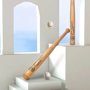 Бейзболна бухалка от дъб, 54 см, професионалната бейзболна бухалка от масивна дървесина, детски софтбол за практикуване на бейзбола на открито, силни пръчки за игри с топка