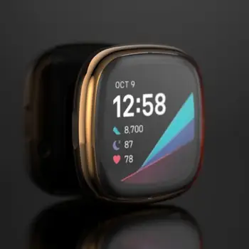 Защитната Обвивка Tpu Soft Shell Противоударная Лесна За Fitbit Versa3/sense Watch Покритие Покритие Watch Cove