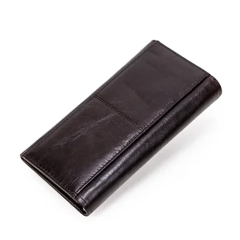 Мъжки портфейли CONTACT от естествена кожа с цип, портфейл за монети, мъжки клатч голям капацитет за iPhone, паспорт Cartera