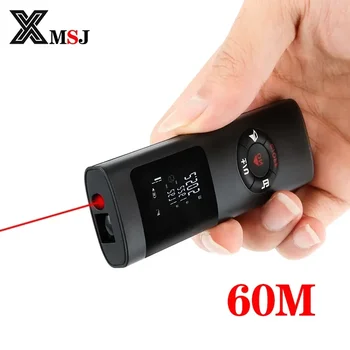 XMSJ Мини Лазерен Далекомер 40 М От 60 М Инфрачервен лазерен Далекомер USB Акумулаторна батерия за Преносим Ръчен Лазерен Далекомер Лента