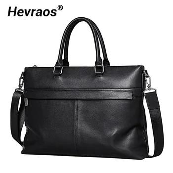 2023 Нова дизайнерска мъжка чанта от мека естествена кожа, Тънка чанта-тоут, мъжки портфейл, лаптоп чанти, Кожени чанти през рамо, чанта за документи