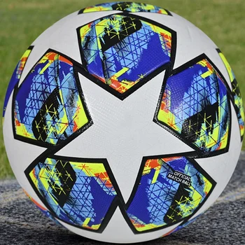 Издръжлива Футболна топка от Мека Кожа Официален размер 5 Безшевни Отборен Мач в Група за Тренировка по футбол