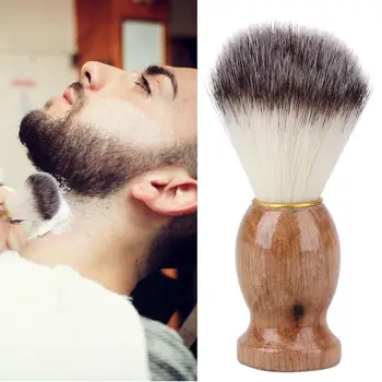 Мъжки пискюл за бръснене от барсучьей вълна, фризьорски салон, мъжки уред за почистване на брадата на лицето, инструмент за бръснене, бритвенная четка за мъже