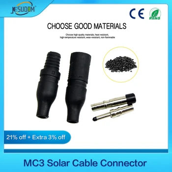 1 Чифт MC3 Слънчев Кабелен Конектор TUV Мъжки и Женски Кабелен Конектор IP67 се Използва за Свързване на Слънчева кабел 2,5 mm2 4 mm2 6 mm2