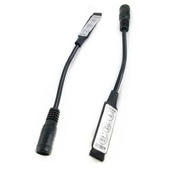1бр черен цвят 12V 24V мини-3-ключ led димер, мини-led контролер с вход за постоянен ток 12A Добро качество