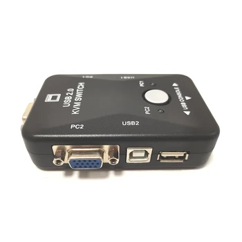 USB KVM switch Превключвател Адаптер 2-в-1-изход за клавиатурата, мишката 1920x1440 250 Mhz VGA Switch мишката Газа