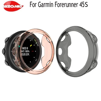 Висококачествен силиконов защитен калъф, предпазващ гривна за смарт часовник Garmin Forerunner 45S, защитен кожух