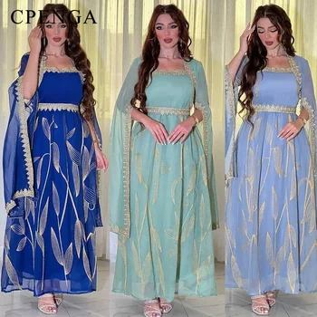 Мюсюлманските жени Елегантен Сватбен Кафтан Вечерна рокля Дамски Лукс Diamond Jalabiya Mery Официалната дрехи, Турски рокли