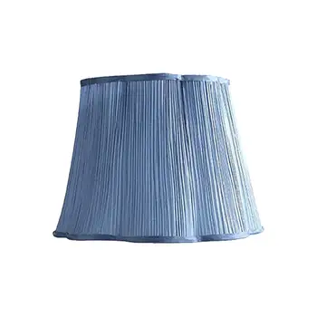 Син текстилен плиссированный лампа в скандинавски минималистичном стил във формата на цвете за непрекъснатия, адаптер преобразувател, разменени лампа за подови / настолна лампа
