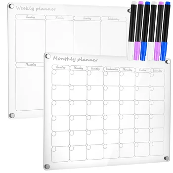 Табла За планиране Месечен Седмичен График Акрилна бяла Дъска За Писане Стираемая Стенни Дъска За Календар
