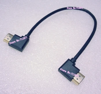 Кратък Наляво Надясно кабел с Двойно извити, съвместим с Линейно кабел HDMI, Dual Прав ъгъл, Съвместими с HDMI кабел кабел, тел HDMI под ъгъл 90 градуса