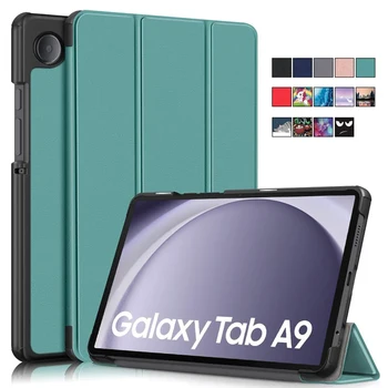 Калъф за Samsung Tab A9 8,7 см 2023 Калъф Trifold Защитен Кожен Калъф за таблет Funda За Galaxy Tab A9 Case SM-X110 SM-X115