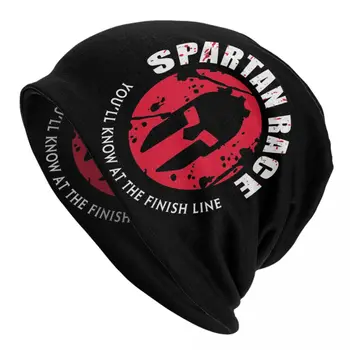 Spartan Race Sparta Spirit Skullies Шапки, Мъжки Шапки Дамски Унисекс Хладна Зимна топла Вязаная шапка за възрастни Шапка на абсорбатори