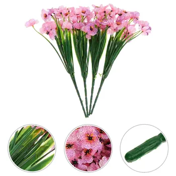 Сватбена декорация, декоративни изкуствени цветя, фалшива цветя ваза за празнична маса, реалистична лилаво булката