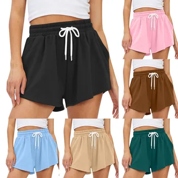Дамски спортни панталони, ежедневни летни удобни волейболни спортни къси панталони, дамски безшевни велосипедни шорти, дамски трикотажни панталони