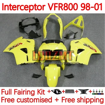 Рамка за HONDA Interceptor VFR800 VF VFR 800RR 800 RR CC 98 99 00 01 VFR800RR 1998 1999 2000 2001 Обтекател светло жълто 122No.16