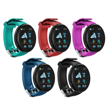 Най-новите смарт часовници D18S Smartwatch за измерване на кръвно налягане IP65, водоустойчиви спортни смарт часовници за проследяване на сърдечната честота, фитнес