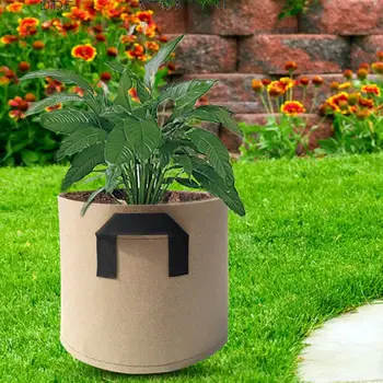 Чанта за отглеждане на растения с Голям капацитет, дишаща, с дръжки, градински зеленчуци, чанта за засаждане на цветя, стоки за дома