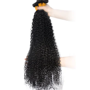 Оригинални човешка коса 100% Човешка коса Къдрава снопове Необработени коса Бразилски снопове На промоция на Естествени коси