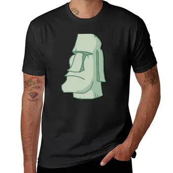Нова тениска с образа на Великденския остров Моаи, реколта тениска, тениски с аниме, тениски с графичен дизайн, мъжки t-shirt