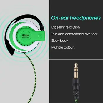 Практични слушалки с кабелен горивото, слушалки с кабел за висока точност, удобни 3,5-мм ухото куки, съвместим с HD Игрални слушалка за провеждане на разговори.