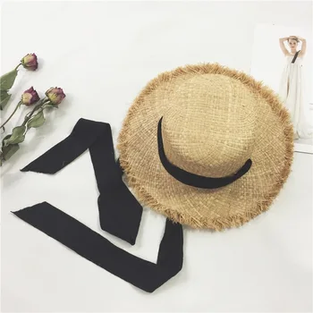 Шапка от пресни завързана лико в корейски стил, дамска лятна солнцезащитная шапка за почивка на плажа, модна шапка за предпазване от слънцето