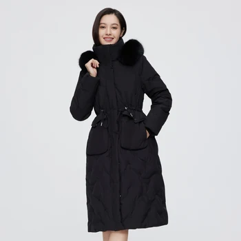 BOSIDENG пуховик женски X-Дълга козина модни топла горна дреха зимни утепленная ежедневни връхни дрехи B20145266