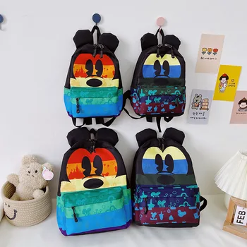 Детски училищен раница Disney с Мики Маус за момичета и момчета 2023, Нова раница с Мини маус, Мультяшная чанта за детска градина, сладко детска раница