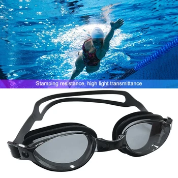 Очила за плуване с защита от замъгляване, водоустойчива силиконова регулируем обтегач, Подвижни рамки за носа, еластична, защита от замъгляване и за професионални спортове.