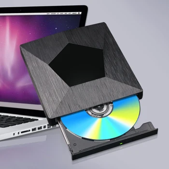 Записващо Устройство DVD-диск USB3.0 Type C CD-ROM Плеър ултра тънък Външен DVD-диск Безплатен Диск на Преносим Устройство запис на DVD за Windows XP/7/8/10