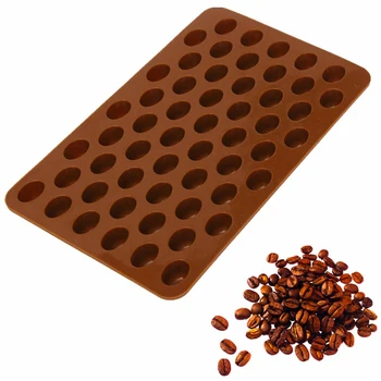 Инструменти за печене Здрав, богат на функции форма за бисквити Висококачествена и Иновативна Силиконова форма за шоколад във формата на кафе на зърна Тава за лед