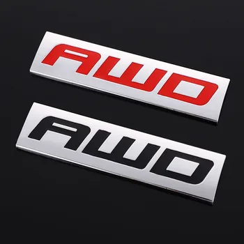 3D Метален Автомобили Стикер AWD Логото на Емблемата на Иконата на Етикети за BMW Audi Honda Ford Mustang, Chevrolet Volkswagen Peugeot Автостайлинг