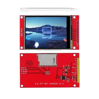 2,8-инчов 320* 240 SPI сериен TFT LCD модул със сензорен панел, IC водача ILI9341 за MCU
