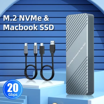 Корпус на твърдотелно устройство за съхранение M2 USB-C 3.2 M. 2 Nvme SSD 12 + 16 PIN за Apple Mac/iMac/MacBook Pro/Air от 2013 до 2016 година Външен диск SSD Кутия Case