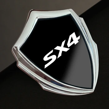 Автомобилна стикер Емблема в 3D стил, етикет за пребоядисване на каросерията на автомобила, стикер върху иконата, аксесоари за интериорен дизайн, метална автомобили стикер за Suzuki SX4