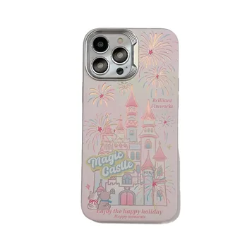Калъф за телефон Magic Castle за iPhone 15 14 13 12 Pro Max е с пълно покритие