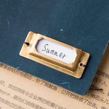 Ретро мед месинг Марката Табела Указател за Мидори на пътешественика notebook Инструмент за планиране на студентски метални маркиране