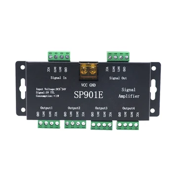 SP901E Усилвател на Сигнала SPI Повторител за WS2812B WS2811 WS2813 SK6812 Pixel RGB Адресуемая Led Пиксел Лента DC5-24V