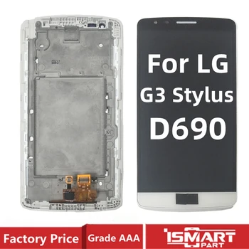 За LG G3 Stylus D690 LCD Сензорен дисплей дигитайзер в събирането на рамката на Резервни части за Бяла